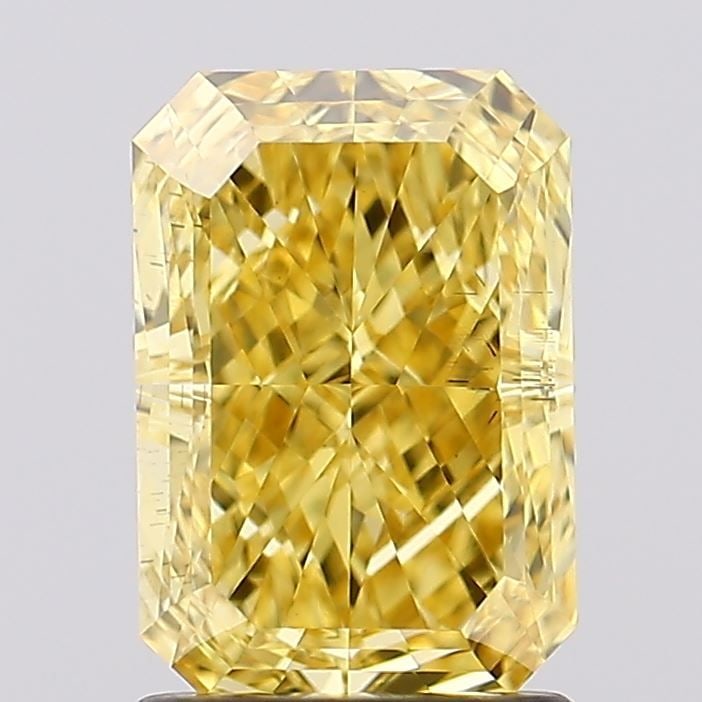 Loose Diamond - RADIANT 1.74ct Fancy Vivid Yellow VS2: Loose Diamond - RADIANT 1.74ct Fancy Vivid Yellow VS2 Source: This is a real non-mined Diamond that has been grown in a lab Shape: RADIANT Carats: 1.74 Color: Fancy Vivid Yellow Certification: IGI