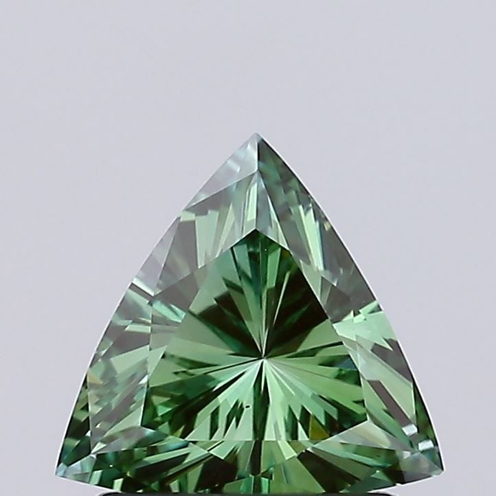 Loose Diamond - TRIANGULAR 0.78ct Fancy Vivid Green VS1: Loose Diamond - TRIANGULAR 0.78ct Fancy Vivid Green VS1 Source: This is a real non-mined Diamond that has been grown in a lab Shape: TRIANGULAR Carats: 0.78 Color: Fancy Vivid Green Certification: