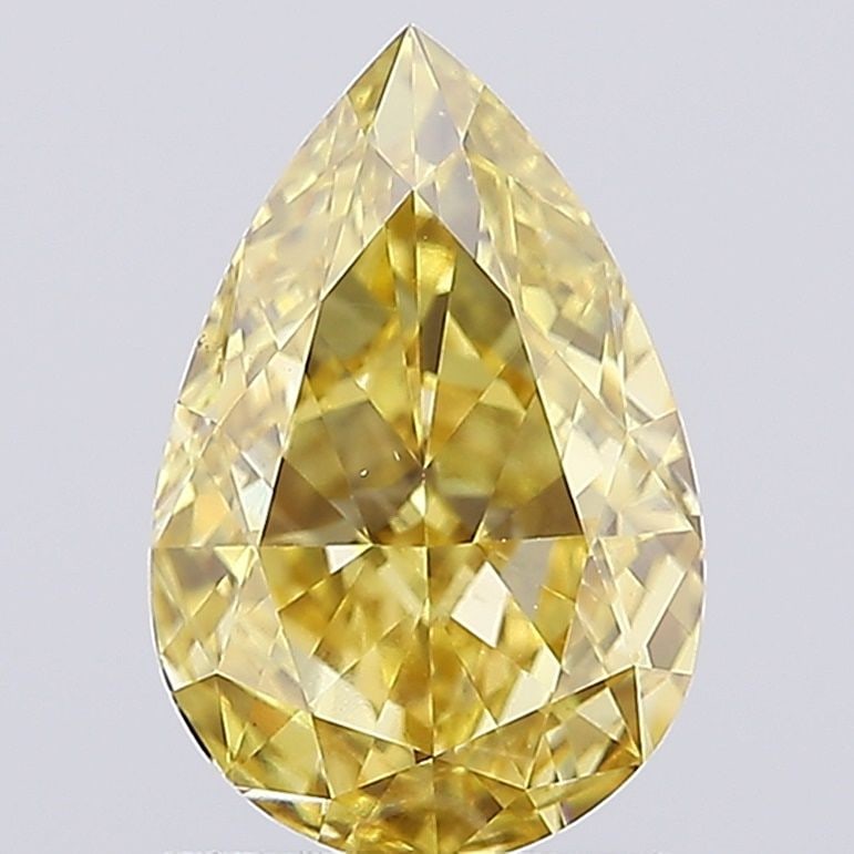 Loose Diamond - PEAR 1.71ct Fancy Vivid Yellow VS2: Loose Diamond - PEAR 1.71ct Fancy Vivid Yellow VS2 Source: This is a real non-mined Diamond that has been grown in a lab Shape: PEAR Carats: 1.71 Color: Fancy Vivid Yellow Certification: IGI Video:
