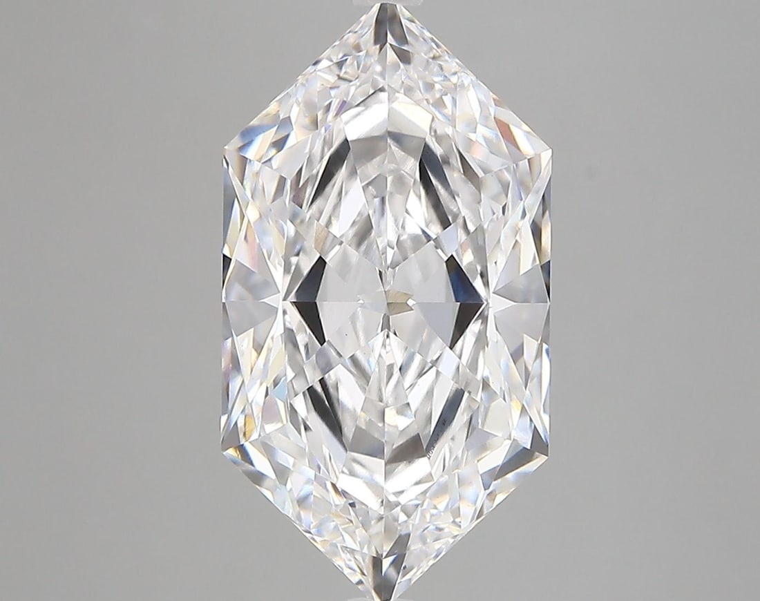 Loose Diamond - HEXAGONAL 5.15ct D VVS2: Loose Diamond - HEXAGONAL 5.15ct D VVS2 Source: This is a real non-mined Diamond that has been grown in a lab Shape: HEXAGONAL Carats: 5.15 Color: D Clarity: VVS2 Certification: IGI Video: