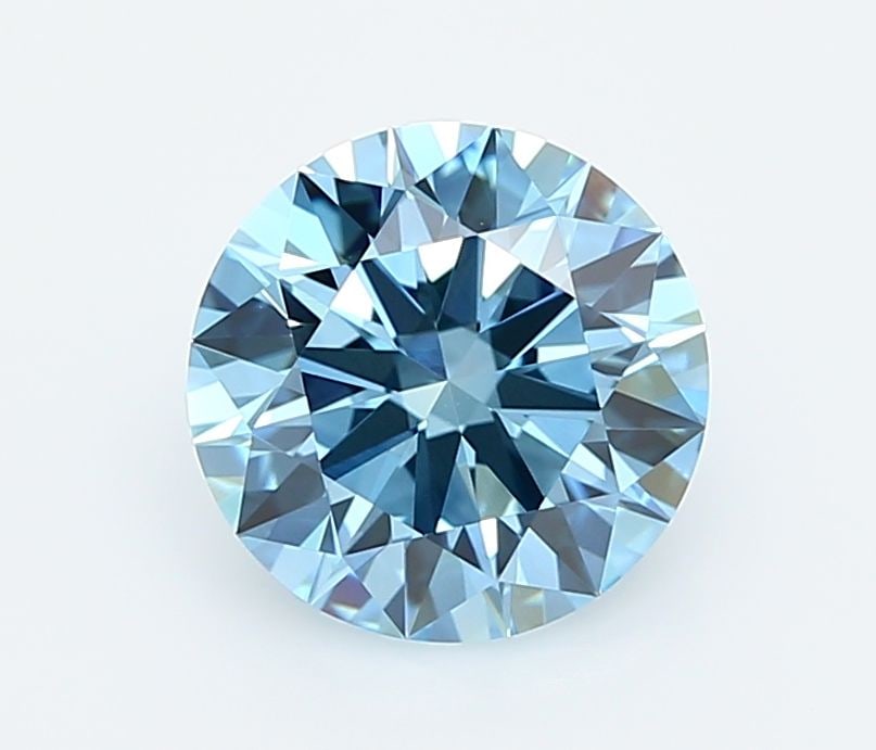 Ideal Loose Diamond - ROUND 2.01ct Fancy Vivid Blue VVS1: Ideal Loose Diamond - ROUND 2.01ct Fancy Vivid Blue VVS1 Source: This is a real non-mined Diamond that has been grown in a lab Shape: ROUND Carats: 2.01 Color: Fancy Vivid Blue Certification: IGI