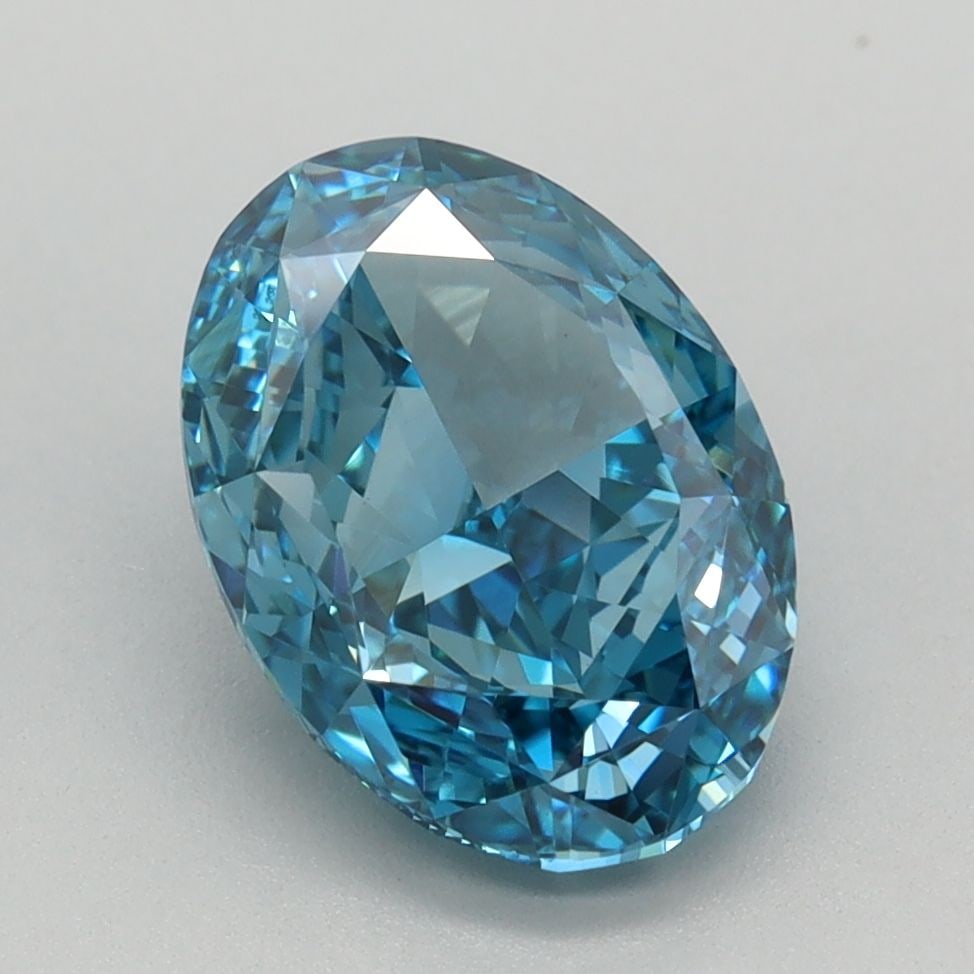 Loose Diamond - OVAL 2.17ct Fancy Vivid Blue VVS2: Loose Diamond - OVAL 2.17ct Fancy Vivid Blue VVS2 Source: This is a real non-mined Diamond that has been grown in a lab Shape: OVAL Carats: 2.17 Color: Fancy Vivid Blue Certification: IGI Video: