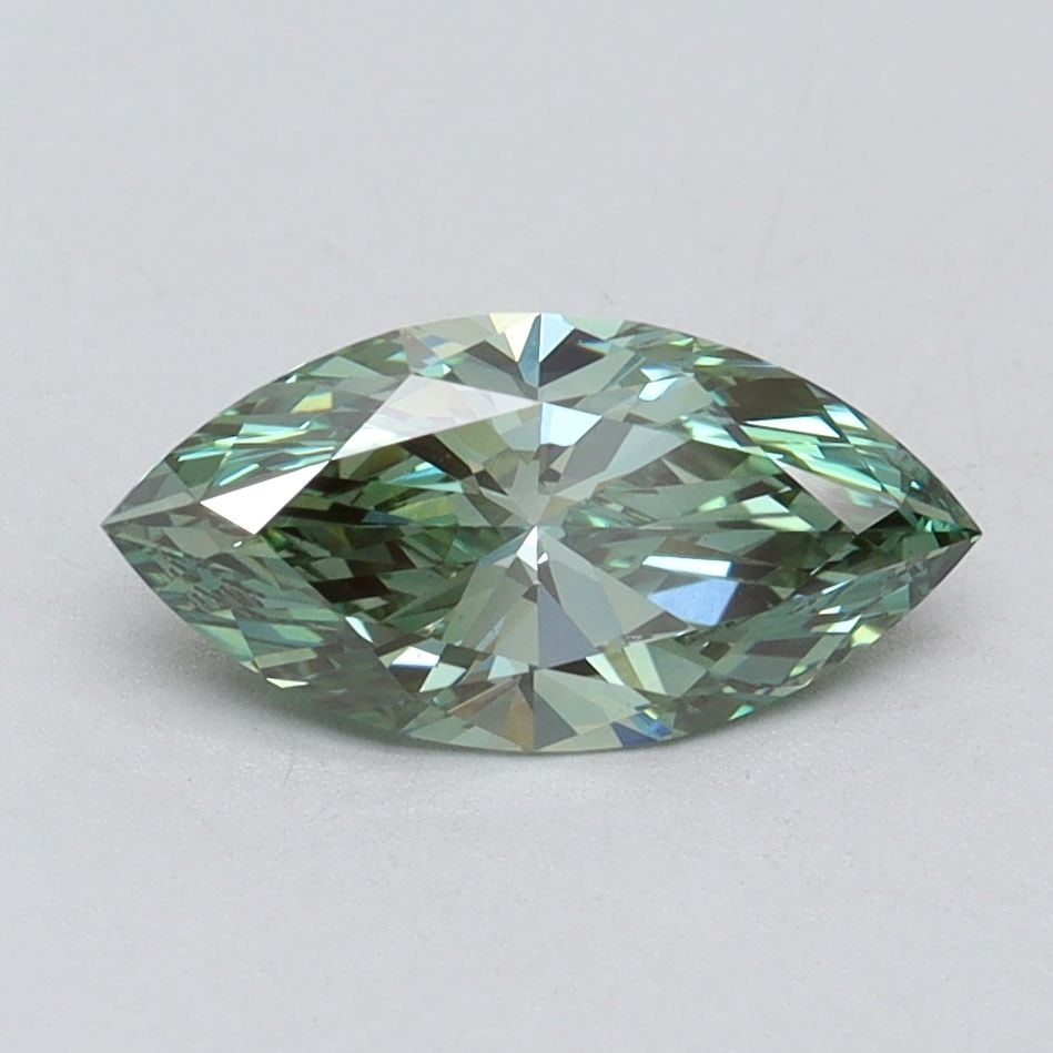 Loose Diamond - MARQUISE 1.09ct Fancy Vivid Green VS1: Loose Diamond - MARQUISE 1.09ct Fancy Vivid Green VS1 Source: This is a real non-mined Diamond that has been grown in a lab Shape: MARQUISE Carats: 1.09 Color: Fancy Vivid Green Certification: IGI