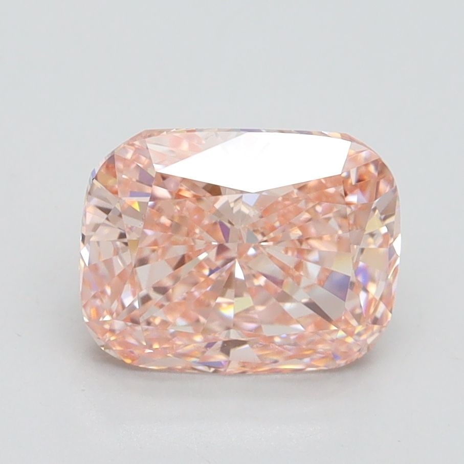 Loose Diamond - CUSHION BRILLIANT 2.1ct Fancy Vivid Pink VS1: Loose Diamond - CUSHION BRILLIANT 2.1ct Fancy Vivid Pink VS1 Source: This is a real non-mined Diamond that has been grown in a lab Shape: CUSHION BRILLIANT Carats: 2.1 Color: Fancy Vivid Pink