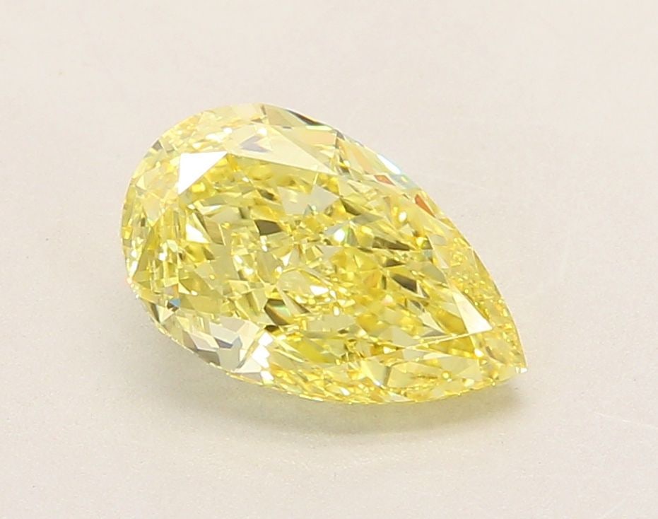 Loose Diamond - PEAR 2.12ct Fancy Intense Yellow VS1: Loose Diamond - PEAR 2.12ct Fancy Intense Yellow VS1 Source: This is a real non-mined Diamond that has been grown in a lab Shape: PEAR Carats: 2.12 Color: Fancy Intense Yellow Certification: IGI