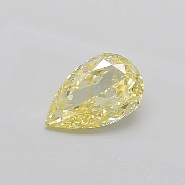 Loose Diamond - PEAR 0.59ct Fancy Intense Yellow VS1: Loose Diamond - PEAR 0.59ct Fancy Intense Yellow VS1 Source: This is a real non-mined Diamond that has been grown in a lab Shape: PEAR Carats: 0.59 Color: Fancy Intense Yellow Certification: IGI