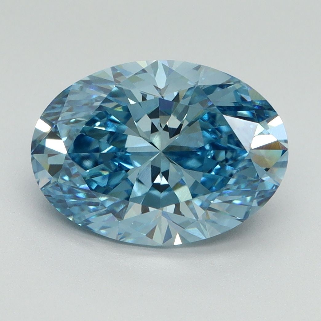 Loose Diamond - OVAL 3.13ct Fancy Vivid Blue VS1: Loose Diamond - OVAL 3.13ct Fancy Vivid Blue VS1 Source: This is a real non-mined Diamond that has been grown in a lab Shape: OVAL Carats: 3.13 Color: Fancy Vivid Blue Certification: IGI Video: