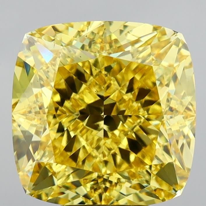 Loose Diamond - CUSHION MODIFIED 7.54ct Fancy Vivid Yellow VS2: Loose Diamond - CUSHION MODIFIED 7.54ct Fancy Vivid Yellow VS2 Source: This is a real non-mined Diamond that has been grown in a lab Shape: CUSHION MODIFIED Carats: 7.54 Color: Fancy Vivid Yellow Cert
