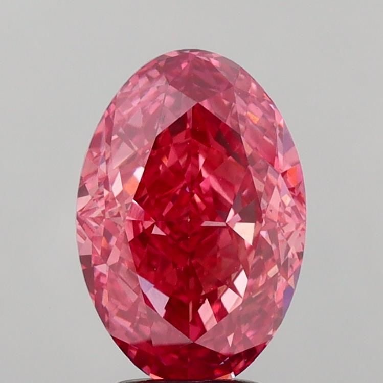 Loose Diamond - OVAL 4.06ct Fancy Vivid Pink VS2: Loose Diamond - OVAL 4.06ct Fancy Vivid Pink VS2 Source: This is a real non-mined Diamond that has been grown in a lab Shape: OVAL Carats: 4.06 Color: Fancy Vivid Pink Certification: IGI Video: