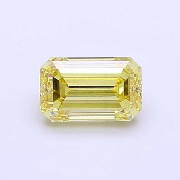 Loose Diamond - EMERALD 0.7ct Fancy Intense Yellow VS1: Loose Diamond - EMERALD 0.7ct Fancy Intense Yellow VS1 Source: This is a real non-mined Diamond that has been grown in a lab Shape: EMERALD Carats: 0.7 Color: Fancy Intense Yellow Certification: IGI