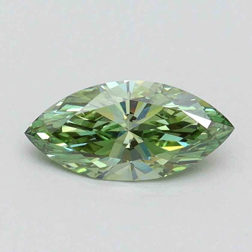 Loose Diamond - MARQUISE 0.68ct Fancy Vivid Green VVS2: Loose Diamond - MARQUISE 0.68ct Fancy Vivid Green VVS2 Source: This is a real non-mined Diamond that has been grown in a lab Shape: MARQUISE Carats: 0.68 Color: Fancy Vivid Green Certification: IGI