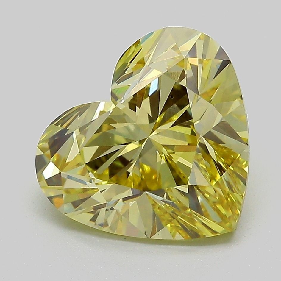 Loose Diamond - HEART 4.01ct Fancy Intense Yellow VS1: Loose Diamond - HEART 4.01ct Fancy Intense Yellow VS1 Source: This is a real non-mined Diamond that has been grown in a lab Shape: HEART Carats: 4.01 Color: Fancy Intense Yellow Certification: IGI