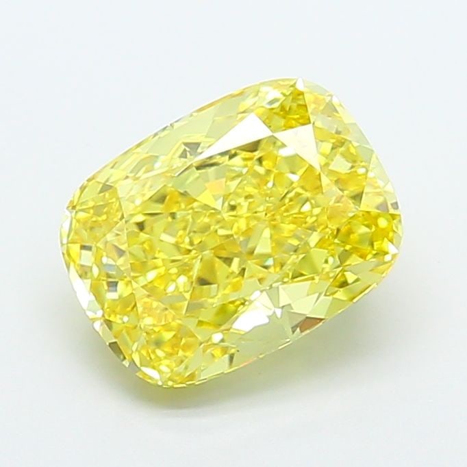 Loose Diamond - CUSHION MODIFIED 5.09ct Fancy Vivid Yellow VS1: Loose Diamond - CUSHION MODIFIED 5.09ct Fancy Vivid Yellow VS1 Source: This is a real non-mined Diamond that has been grown in a lab Shape: CUSHION MODIFIED Carats: 5.09 Color: Fancy Vivid Yellow