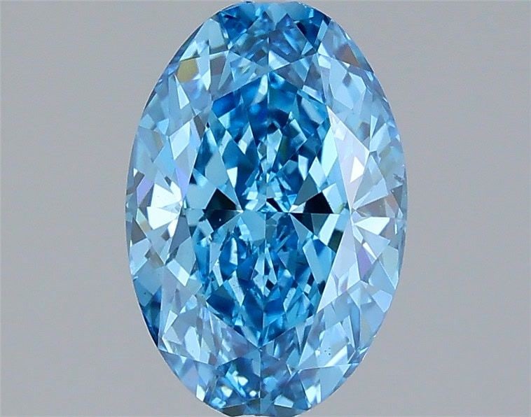 Loose Diamond - OVAL 2.03ct Fancy Vivid Blue VS2: Loose Diamond - OVAL 2.03ct Fancy Vivid Blue VS2 Source: This is a real non-mined Diamond that has been grown in a lab Shape: OVAL Carats: 2.03 Color: Fancy Vivid Blue Certification: IGI Video: