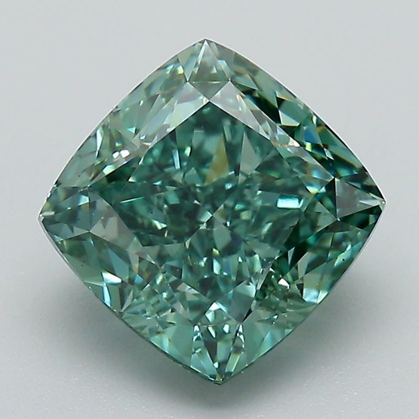 Loose Diamond - CUSHION MODIFIED 3.21ct Fancy Vivid Green VS1 (1 of 1)