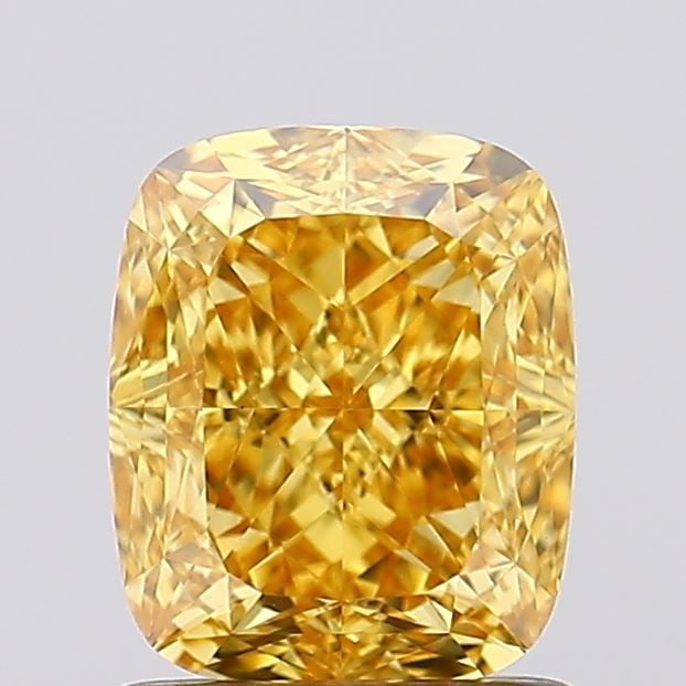 Loose Diamond - CUSHION MODIFIED 1.47ct Fancy Vivid Yellow VVS2: Loose Diamond - CUSHION MODIFIED 1.47ct Fancy Vivid Yellow VVS2 Source: This is a real non-mined Diamond that has been grown in a lab Shape: CUSHION MODIFIED Carats: 1.47 Color: Fancy Vivid Yellow