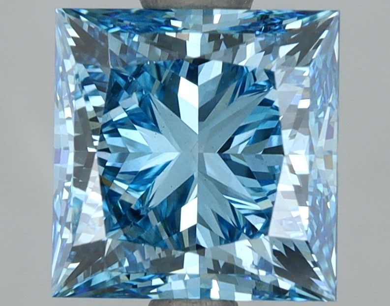 Loose Diamond - PRINCESS 3.51ct Fancy Vivid Blue SI1: Loose Diamond - PRINCESS 3.51ct Fancy Vivid Blue SI1 Source: This is a real non-mined Diamond that has been grown in a lab Shape: PRINCESS Carats: 3.51 Color: Fancy Vivid Blue Certification: IGI