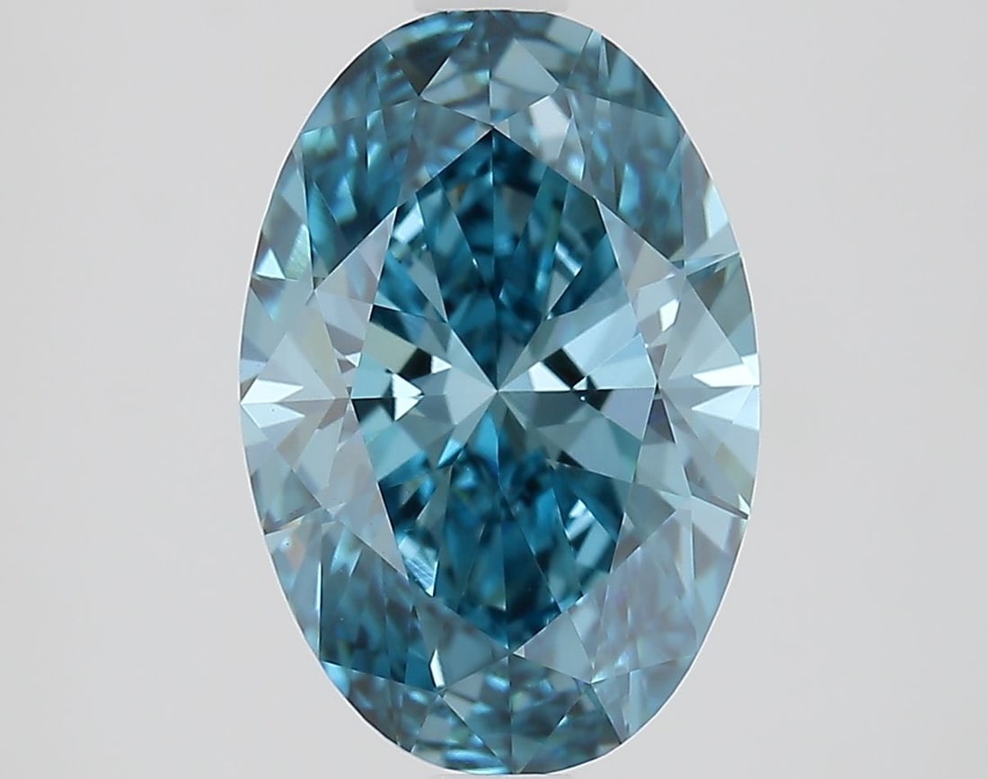 Loose Diamond - OVAL 2.23ct Fancy Vivid Blue VVS2: Loose Diamond - OVAL 2.23ct Fancy Vivid Blue VVS2 Source: This is a real non-mined Diamond that has been grown in a lab Shape: OVAL Carats: 2.23 Color: Fancy Vivid Blue Certification: IGI Video: