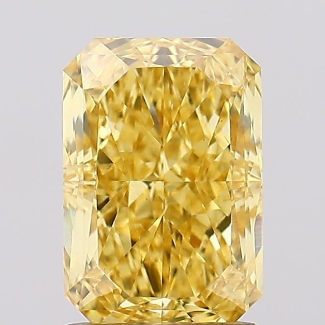 Loose Diamond - RADIANT 1.76ct Fancy Vivid Yellow VS1: Loose Diamond - RADIANT 1.76ct Fancy Vivid Yellow VS1 Source: This is a real non-mined Diamond that has been grown in a lab Shape: RADIANT Carats: 1.76 Color: Fancy Vivid Yellow Certification: IGI