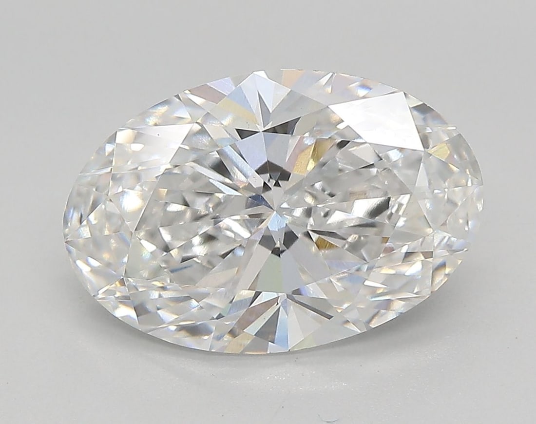 Loose Diamond - OVAL 3.41ct E VVS2: Loose Diamond - OVAL 3.41ct E VVS2 Source: This is a real non-mined Diamond that has been grown in a lab Shape: OVAL Carats: 3.41 Color: E Clarity: VVS2 Certification: IGI Video: