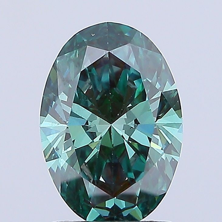 Loose Diamond - OVAL 1.92ct Fancy Vivid Green VS1: Loose Diamond - OVAL 1.92ct Fancy Vivid Green VS1 Source: This is a real non-mined Diamond that has been grown in a lab Shape: OVAL Carats: 1.92 Color: Fancy Vivid Green Certification: IGI Video: