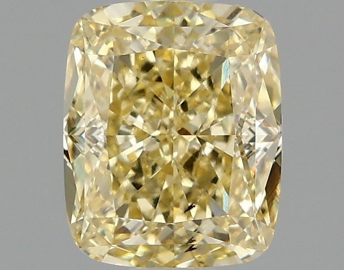 Loose Diamond - CUSHION MODIFIED 1.54ct Fancy Intense Yellow VS2: Loose Diamond - CUSHION MODIFIED 1.54ct Fancy Intense Yellow VS2 Source: This is a real non-mined Diamond that has been grown in a lab Shape: CUSHION MODIFIED Carats: 1.54 Color: Fancy Intense
