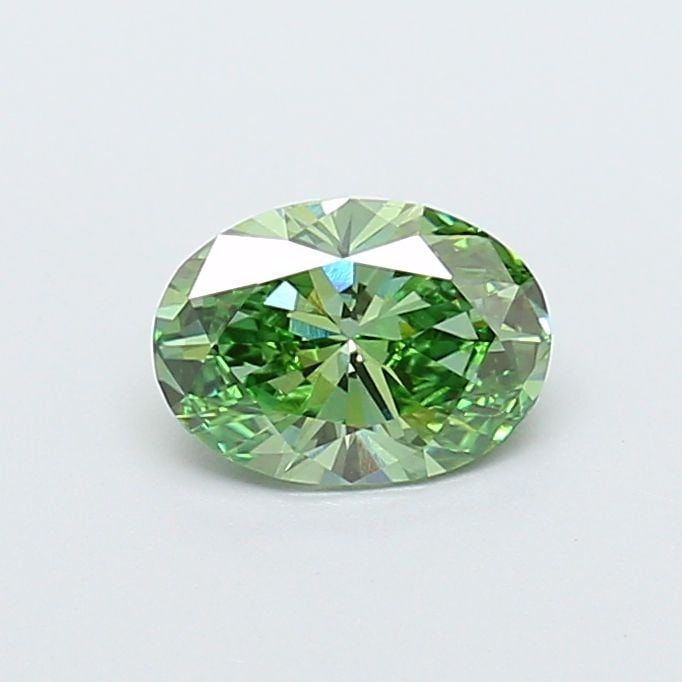 Loose Diamond - OVAL 0.88ct Fancy Vivid Green VVS2: Loose Diamond - OVAL 0.88ct Fancy Vivid Green VVS2 Source: This is a real non-mined Diamond that has been grown in a lab Shape: OVAL Carats: 0.88 Color: Fancy Vivid Green Certification: IGI Video: