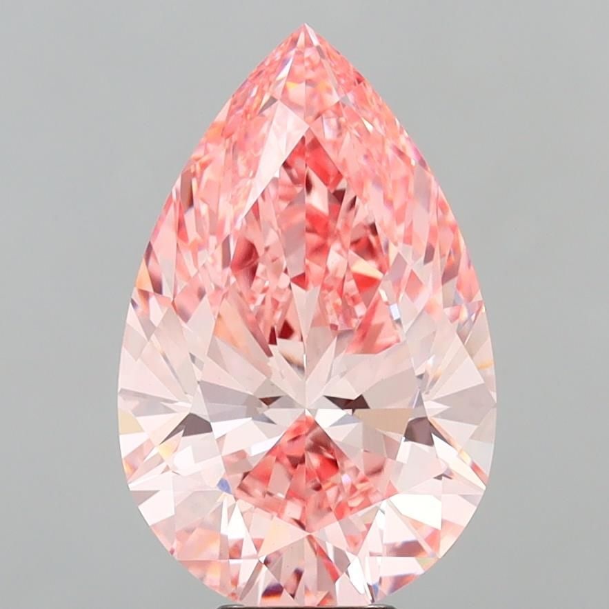 Loose Diamond - PEAR 8.29ct Fancy Vivid Pink VS1: Loose Diamond - PEAR 8.29ct Fancy Vivid Pink VS1 Source: This is a real non-mined Diamond that has been grown in a lab Shape: PEAR Carats: 8.29 Color: Fancy Vivid Pink Certification: IGI Video: