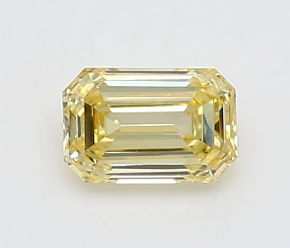 Loose Diamond - EMERALD 0.19ct Fancy Intense Yellow VVS2: Loose Diamond - EMERALD 0.19ct Fancy Intense Yellow VVS2 Source: This is a real non-mined Diamond that has been grown in a lab Shape: EMERALD Carats: 0.19 Color: Fancy Intense Yellow Certification: