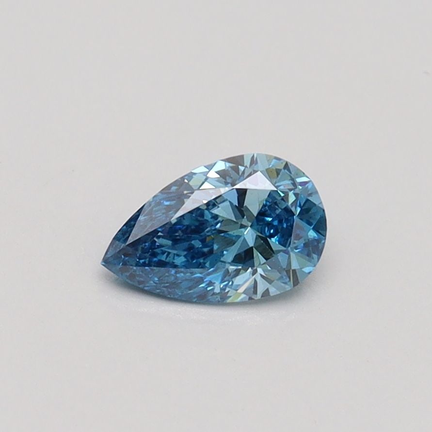 Loose Diamond - PEAR 0.37ct Fancy Vivid Blue VS2: Loose Diamond - PEAR 0.37ct Fancy Vivid Blue VS2 Source: This is a real non-mined Diamond that has been grown in a lab Shape: PEAR Carats: 0.37 Color: Fancy Vivid Blue Certification: IGI Video: