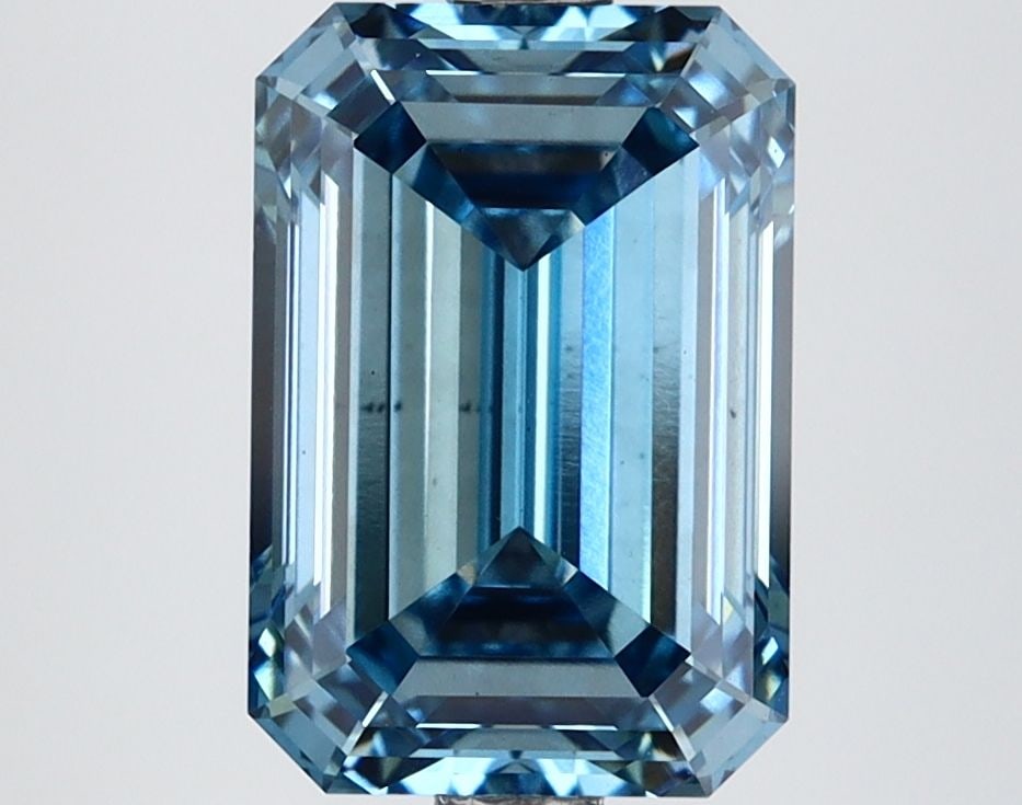 Loose Diamond - EMERALD 3.03ct Fancy Vivid Blue VS1: Loose Diamond - EMERALD 3.03ct Fancy Vivid Blue VS1 Source: This is a real non-mined Diamond that has been grown in a lab Shape: EMERALD Carats: 3.03 Color: Fancy Vivid Blue Certification: IGI Video: