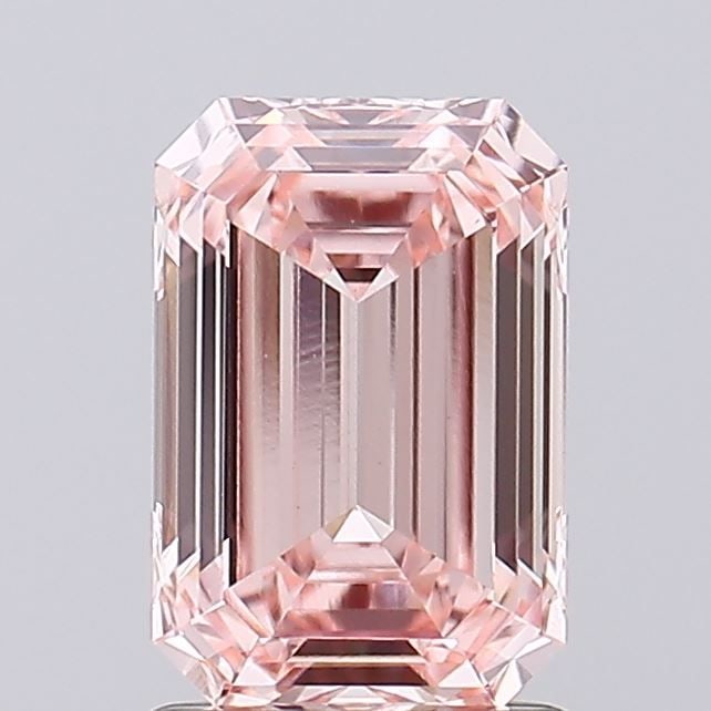 Loose Diamond - EMERALD 1.55ct Fancy Vivid Pink VVS2: Loose Diamond - EMERALD 1.55ct Fancy Vivid Pink VVS2 Source: This is a real non-mined Diamond that has been grown in a lab Shape: EMERALD Carats: 1.55 Color: Fancy Vivid Pink Certification: IGI Video: