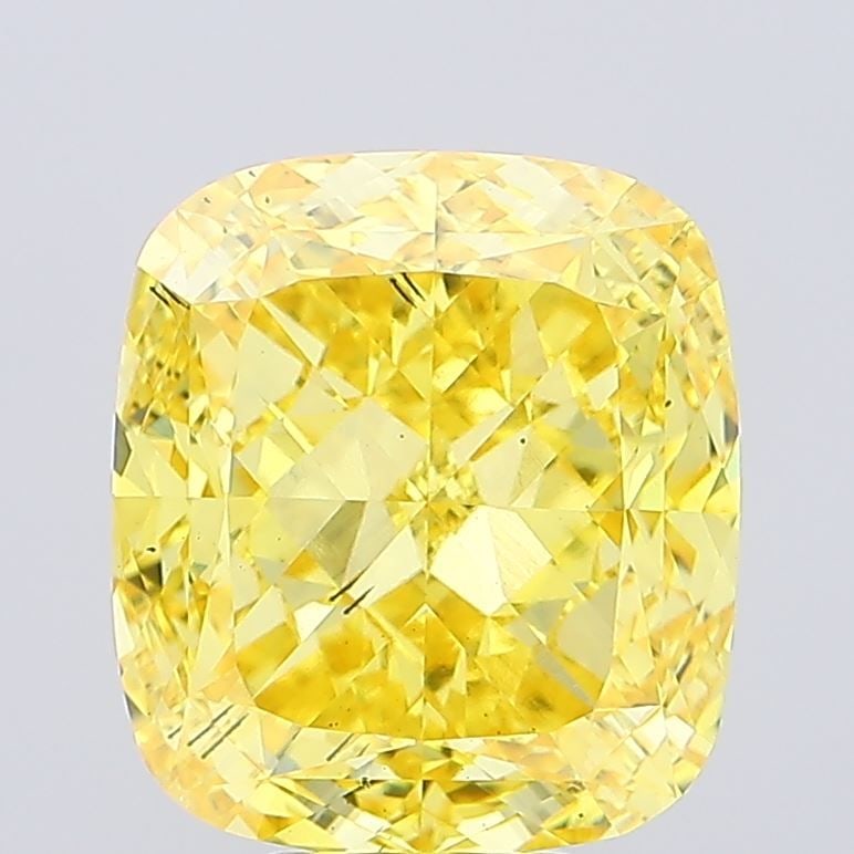 Loose Diamond - CUSHION MODIFIED 10.07ct Fancy Vivid Yellow VS2: Loose Diamond - CUSHION MODIFIED 10.07ct Fancy Vivid Yellow VS2 Source: This is a real non-mined Diamond that has been grown in a lab Shape: CUSHION MODIFIED Carats: 10.07 Color: Fancy Vivid Yellow