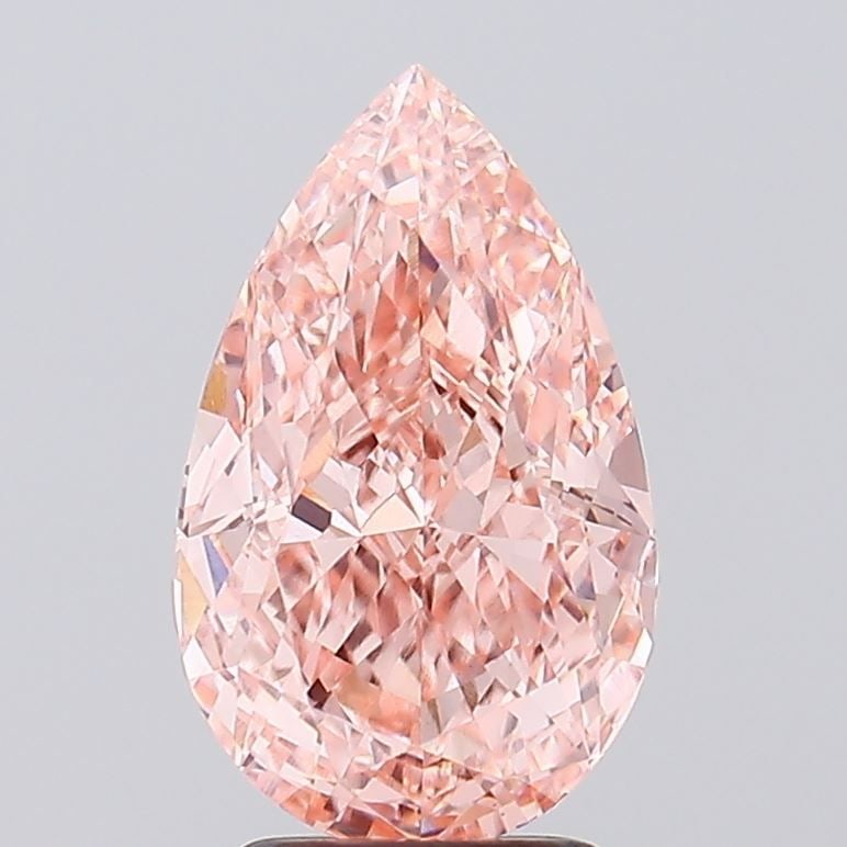 Loose Diamond - PEAR 3.34ct Fancy Vivid Pink VVS2: Loose Diamond - PEAR 3.34ct Fancy Vivid Pink VVS2 Source: This is a real non-mined Diamond that has been grown in a lab Shape: PEAR Carats: 3.34 Color: Fancy Vivid Pink Certification: IGI Video:
