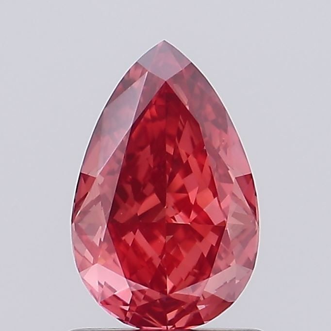 Loose Diamond - PEAR 1.11ct Fancy Vivid Red VS1: Loose Diamond - PEAR 1.11ct Fancy Vivid Red VS1 Source: This is a real non-mined Diamond that has been grown in a lab Shape: PEAR Carats: 1.11 Color: Fancy Vivid Red Certification: NONE Video: Video