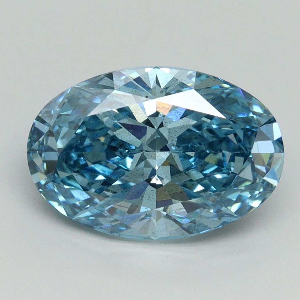 Loose Diamond - OVAL 3.19ct Fancy Vivid Blue SI2: Loose Diamond - OVAL 3.19ct Fancy Vivid Blue SI2 Source: This is a real non-mined Diamond that has been grown in a lab Shape: OVAL Carats: 3.19 Color: Fancy Vivid Blue Certification: IGI Video: