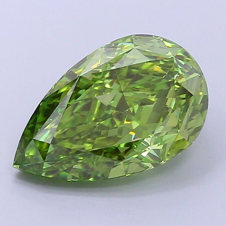 Loose Diamond - PEAR 3.28ct Fancy Vivid Green VS1 (1 of 1)