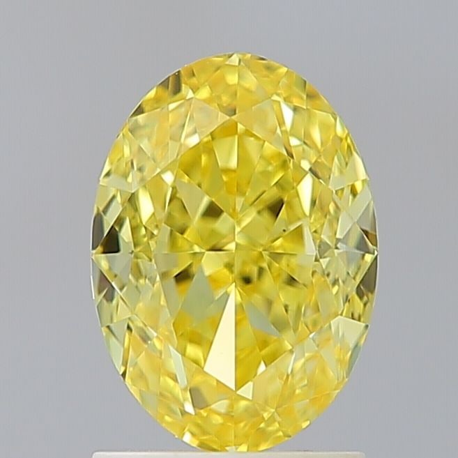 Loose Diamond - OVAL 2.01ct Fancy Vivid Yellow VS1: Loose Diamond - OVAL 2.01ct Fancy Vivid Yellow VS1 Source: This is a real non-mined Diamond that has been grown in a lab Shape: OVAL Carats: 2.01 Color: Fancy Vivid Yellow Certification: IGI Video: