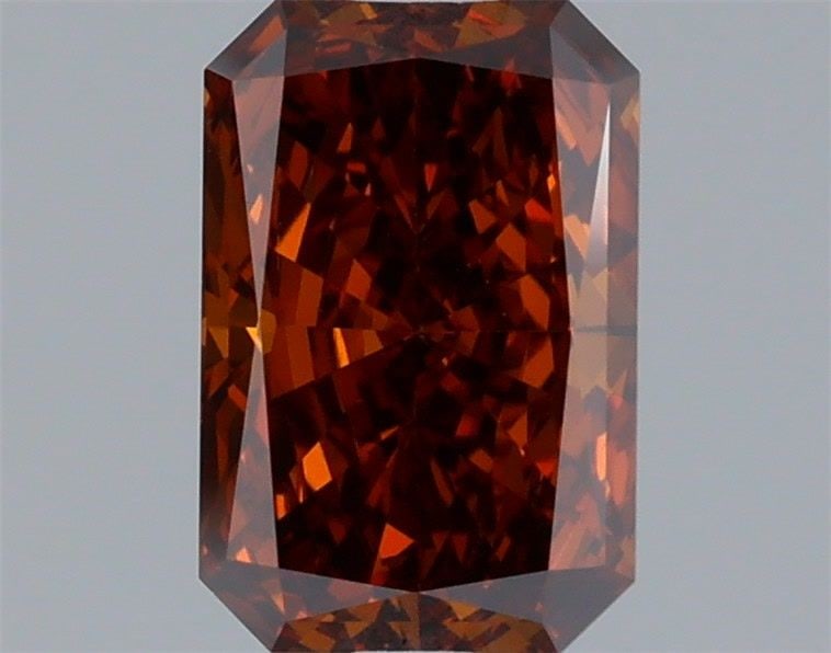 Loose Diamond - RADIANT 1.19ct Fancy Deep Brownish Orange VS1: Loose Diamond - RADIANT 1.19ct Fancy Deep Brownish Orange VS1 Source: This is a real non-mined Diamond that has been grown in a lab Shape: RADIANT Carats: 1.19 Color: Fancy Deep Brownish Orange Certif