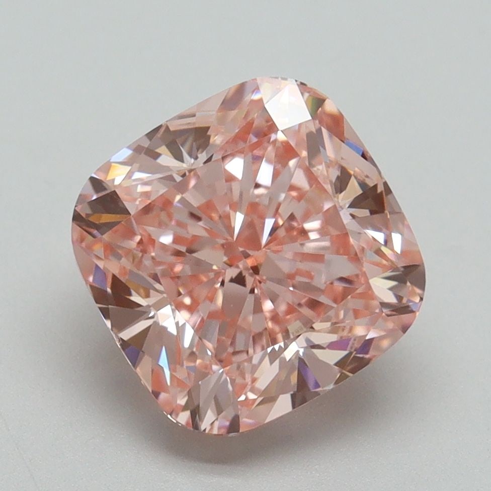 Loose Diamond - CUSHION BRILLIANT 3.51ct Fancy Vivid Pink VS1: Loose Diamond - CUSHION BRILLIANT 3.51ct Fancy Vivid Pink VS1 Source: This is a real non-mined Diamond that has been grown in a lab Shape: CUSHION BRILLIANT Carats: 3.51 Color: Fancy Vivid Pink