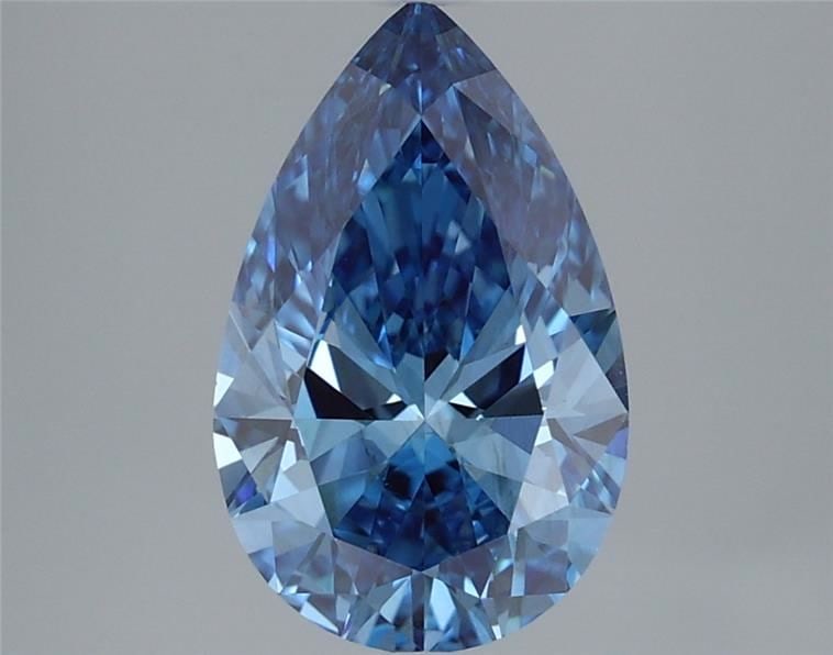Loose Diamond - PEAR 2.01ct Fancy Vivid Blue VS2: Loose Diamond - PEAR 2.01ct Fancy Vivid Blue VS2 Source: This is a real non-mined Diamond that has been grown in a lab Shape: PEAR Carats: 2.01 Color: Fancy Vivid Blue Certification: IGI Video: