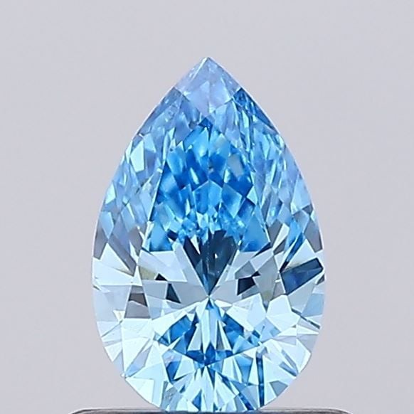 Loose Diamond - PEAR 0.48ct Fancy Vivid Blue VVS2: Loose Diamond - PEAR 0.48ct Fancy Vivid Blue VVS2 Source: This is a real non-mined Diamond that has been grown in a lab Shape: PEAR Carats: 0.48 Color: Fancy Vivid Blue Certification: IGI Video: