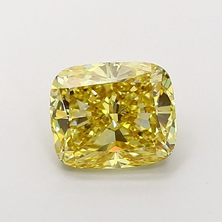 Loose Diamond - CUSHION MODIFIED 2.54ct Fancy Vivid Yellow VVS2: Loose Diamond - CUSHION MODIFIED 2.54ct Fancy Vivid Yellow VVS2 Source: This is a real non-mined Diamond that has been grown in a lab Shape: CUSHION MODIFIED Carats: 2.54 Color: Fancy Vivid Yellow Cer