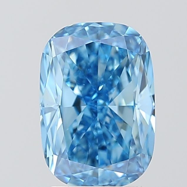 Loose Diamond - CUSHION MODIFIED 3.0ct Fancy Vivid Blue VVS2: Loose Diamond - CUSHION MODIFIED 3.0ct Fancy Vivid Blue VVS2 Source: This is a real non-mined Diamond that has been grown in a lab Shape: CUSHION MODIFIED Carats: 3.0 Color: Fancy Vivid Blue Certifica