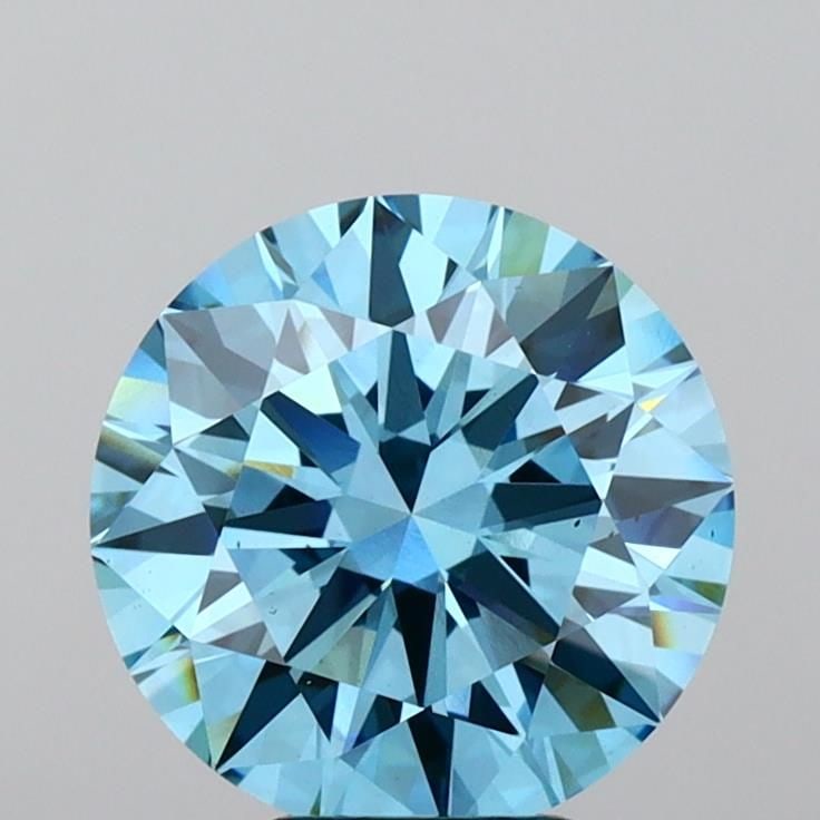 Loose Diamond - ROUND 6.01ct Fancy Vivid Blue VS1: Loose Diamond - ROUND 6.01ct Fancy Vivid Blue VS1 Source: This is a real non-mined Diamond that has been grown in a lab Shape: ROUND Carats: 6.01 Color: Fancy Vivid Blue Certification: IGI Video: