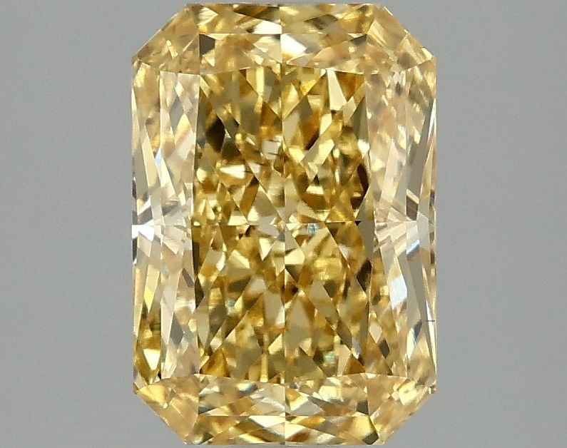Loose Diamond - RADIANT 2.08ct Fancy Vivid Yellow VS1: Loose Diamond - RADIANT 2.08ct Fancy Vivid Yellow VS1 Source: This is a real non-mined Diamond that has been grown in a lab Shape: RADIANT Carats: 2.08 Color: Fancy Vivid Yellow Certification: IGI Vid