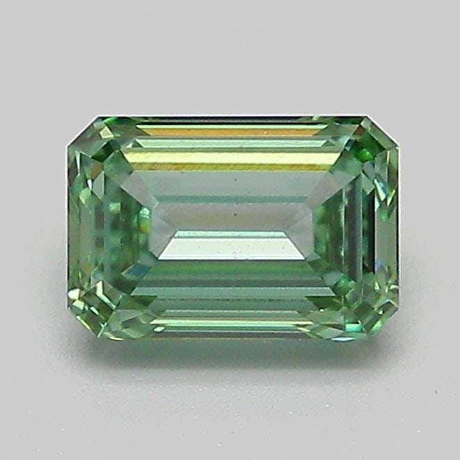 Loose Diamond - EMERALD 1.0ct Fancy Vivid Green VS2: Loose Diamond - EMERALD 1.0ct Fancy Vivid Green VS2 Source: This is a real non-mined Diamond that has been grown in a lab Shape: EMERALD Carats: 1.0 Color: Fancy Vivid Green Certification: IGI Video: