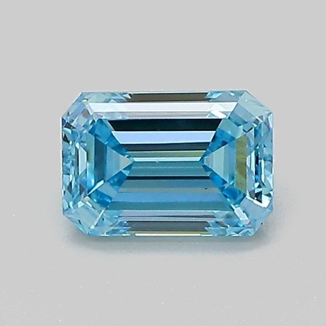 Loose Diamond - EMERALD 0.68ct Fancy Vivid Blue VS1: Loose Diamond - EMERALD 0.68ct Fancy Vivid Blue VS1 Source: This is a real non-mined Diamond that has been grown in a lab Shape: EMERALD Carats: 0.68 Color: Fancy Vivid Blue Certification: IGI