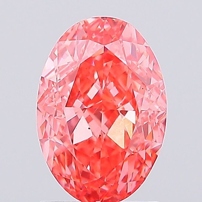 Loose Diamond - OVAL 2.08ct Fancy Vivid Pink VS1: Loose Diamond - OVAL 2.08ct Fancy Vivid Pink VS1 Source: This is a real non-mined Diamond that has been grown in a lab Shape: OVAL Carats: 2.08 Color: Fancy Vivid Pink Certification: IGI Video: