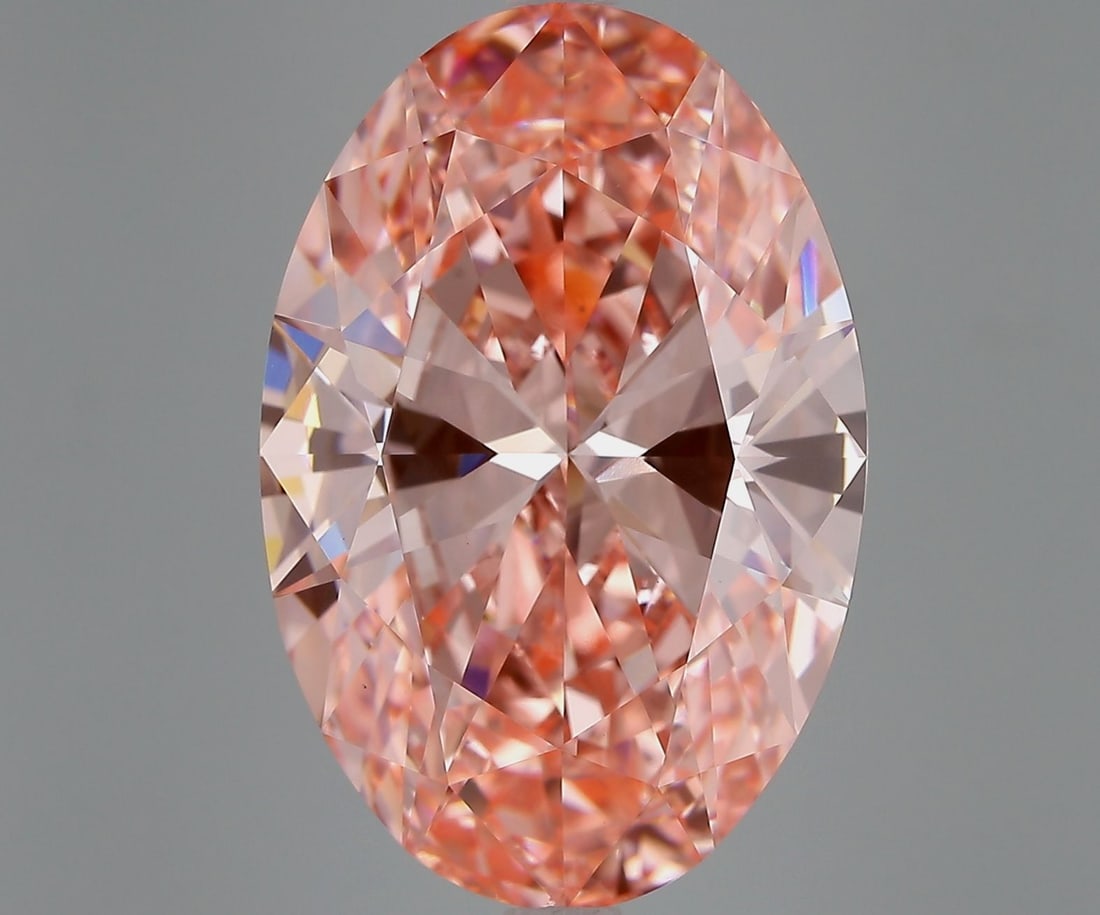 Loose Diamond - OVAL 10.02ct Fancy Vivid Pink VS1: Loose Diamond - OVAL 10.02ct Fancy Vivid Pink VS1 Source: This is a real non-mined Diamond that has been grown in a lab Shape: OVAL Carats: 10.02 Color: Fancy Vivid Pink Certification: IGI Video: